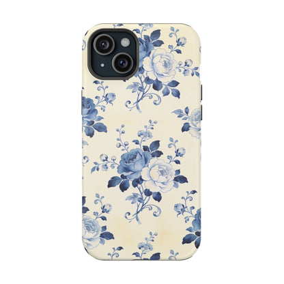 Floral Blue Rose Impact-Resistant Phone Case