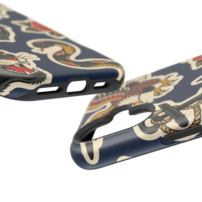 Vintage Tattoo Anchor & Eagle Impact-Resistant Phone Case