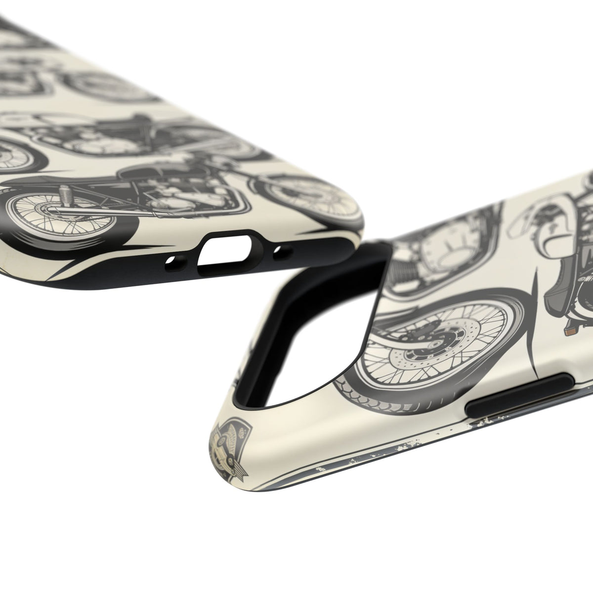 Retro Motorcycle Impact Phone Case — Vintage Cafe Racer Design