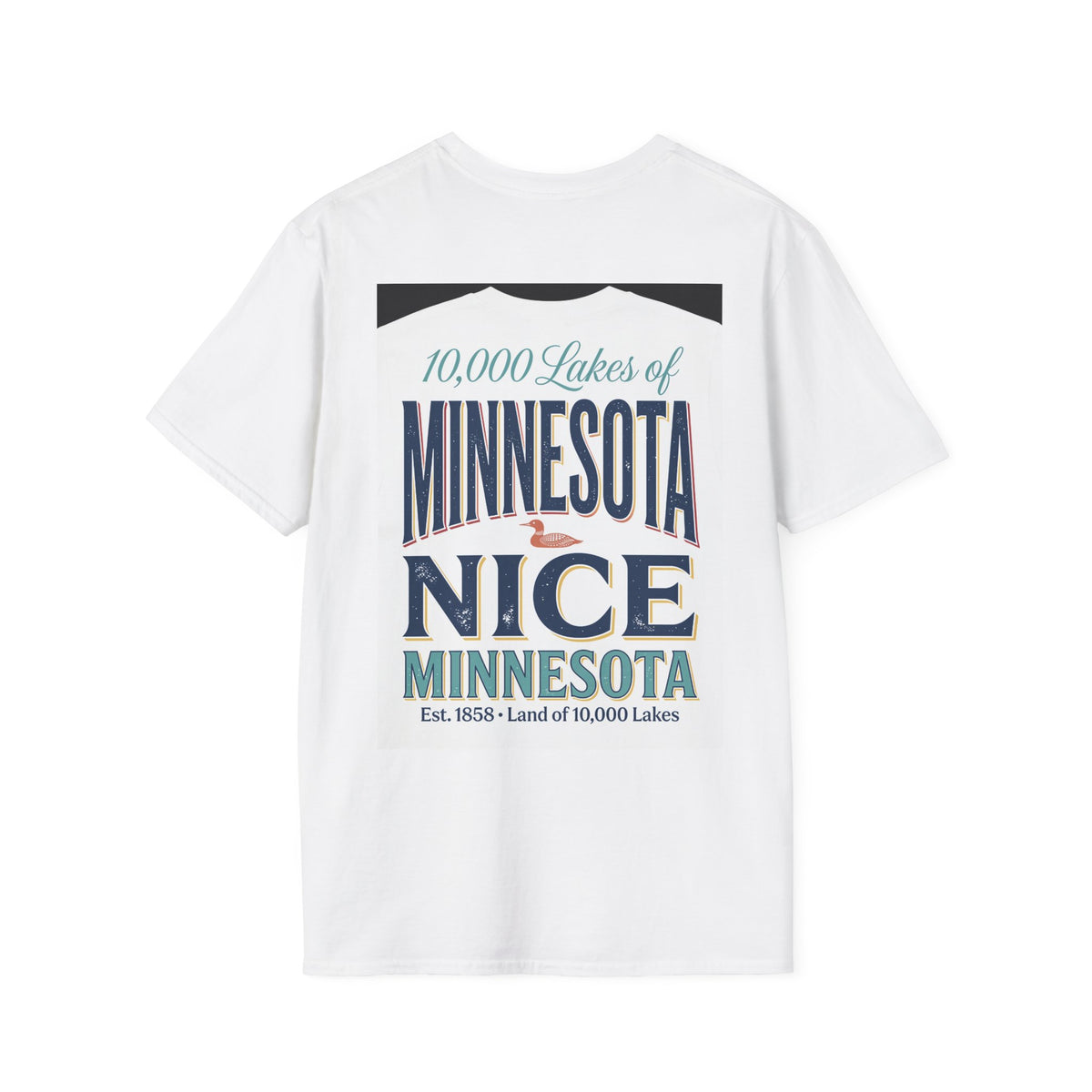 Land of 10,000 Lakes Minnesota T-Shirt | Retro Sunset State Outline