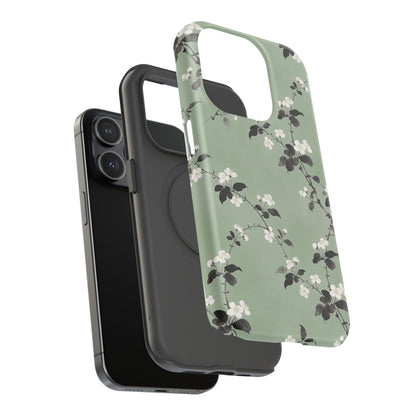Floral Branch Impact-Resistant Phone Case — Green Botanical Protection