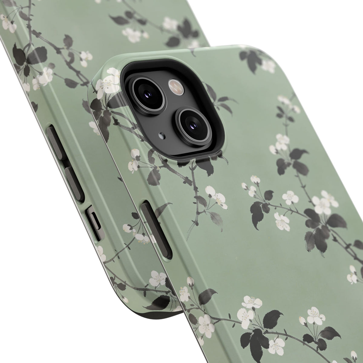 Floral Branch Impact-Resistant Phone Case — Green Botanical Protection