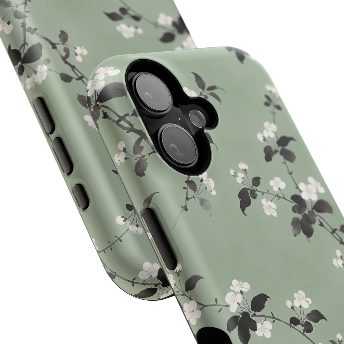 Floral Branch Impact-Resistant Phone Case — Green Botanical Protection