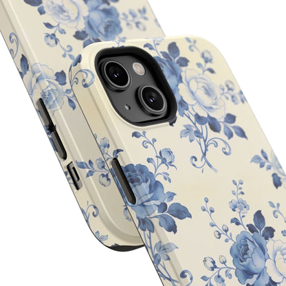 Floral Blue Rose Impact-Resistant Phone Case