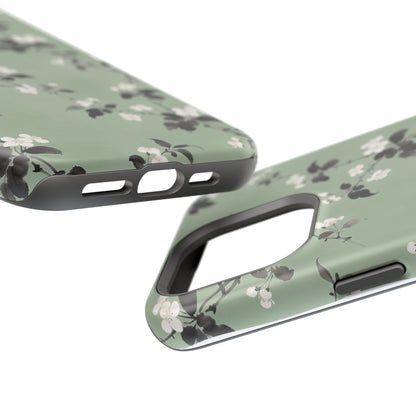 Floral Branch Impact-Resistant Phone Case — Green Botanical Protection