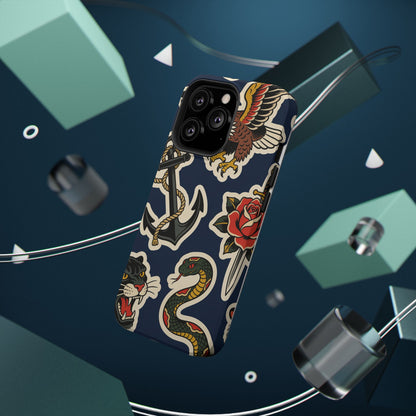 Vintage Tattoo Anchor & Eagle Impact-Resistant Phone Case