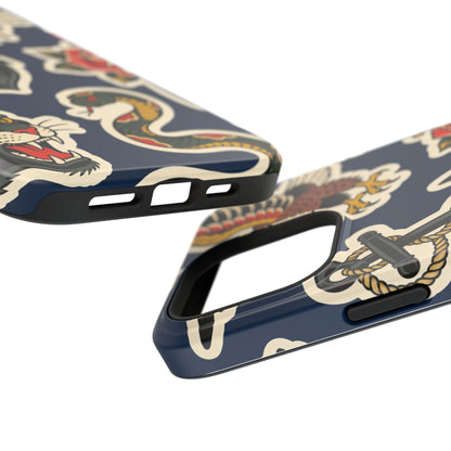 Vintage Tattoo Anchor & Eagle Impact-Resistant Phone Case