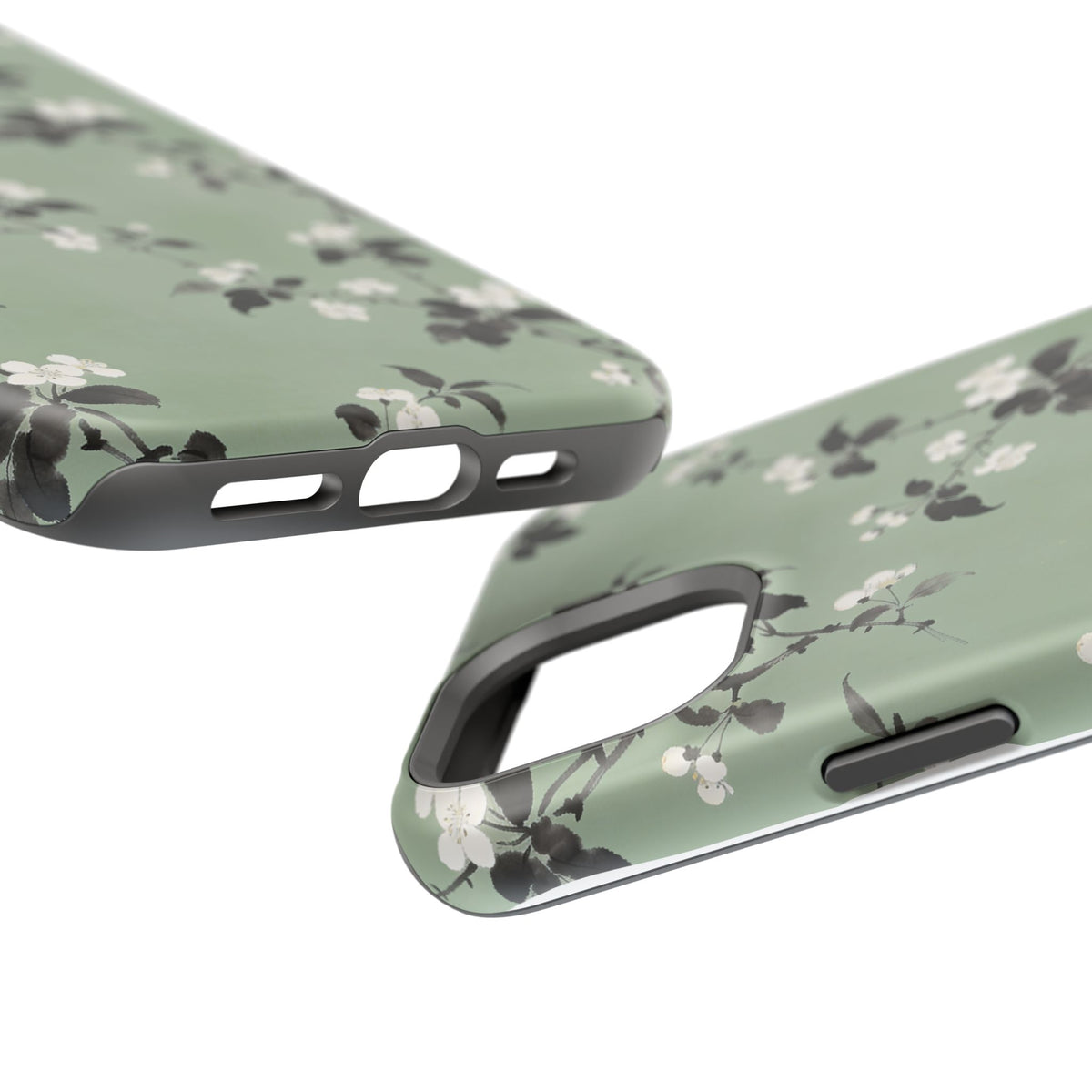 Floral Branch Impact-Resistant Phone Case — Green Botanical Protection