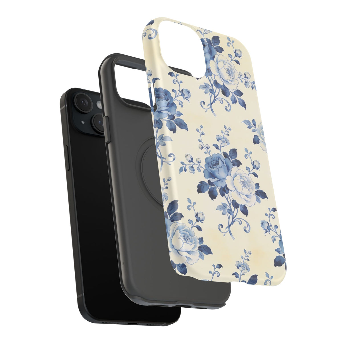 Floral Blue Rose Impact-Resistant Phone Case