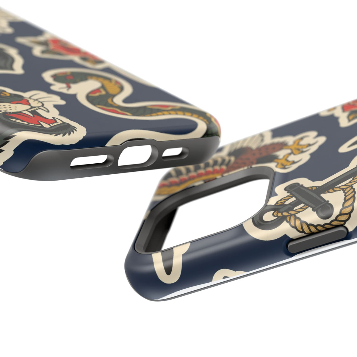 Vintage Tattoo Anchor & Eagle Impact-Resistant Phone Case