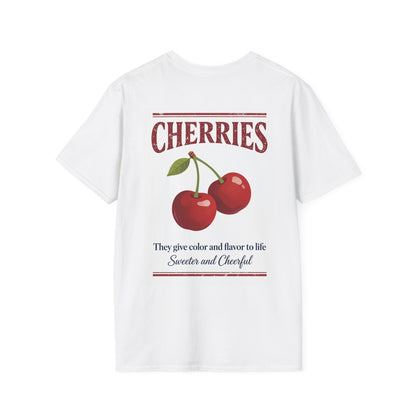 T-Shirt — Cherries Club "Sweet & Cheerful" Minimal Logo Tee