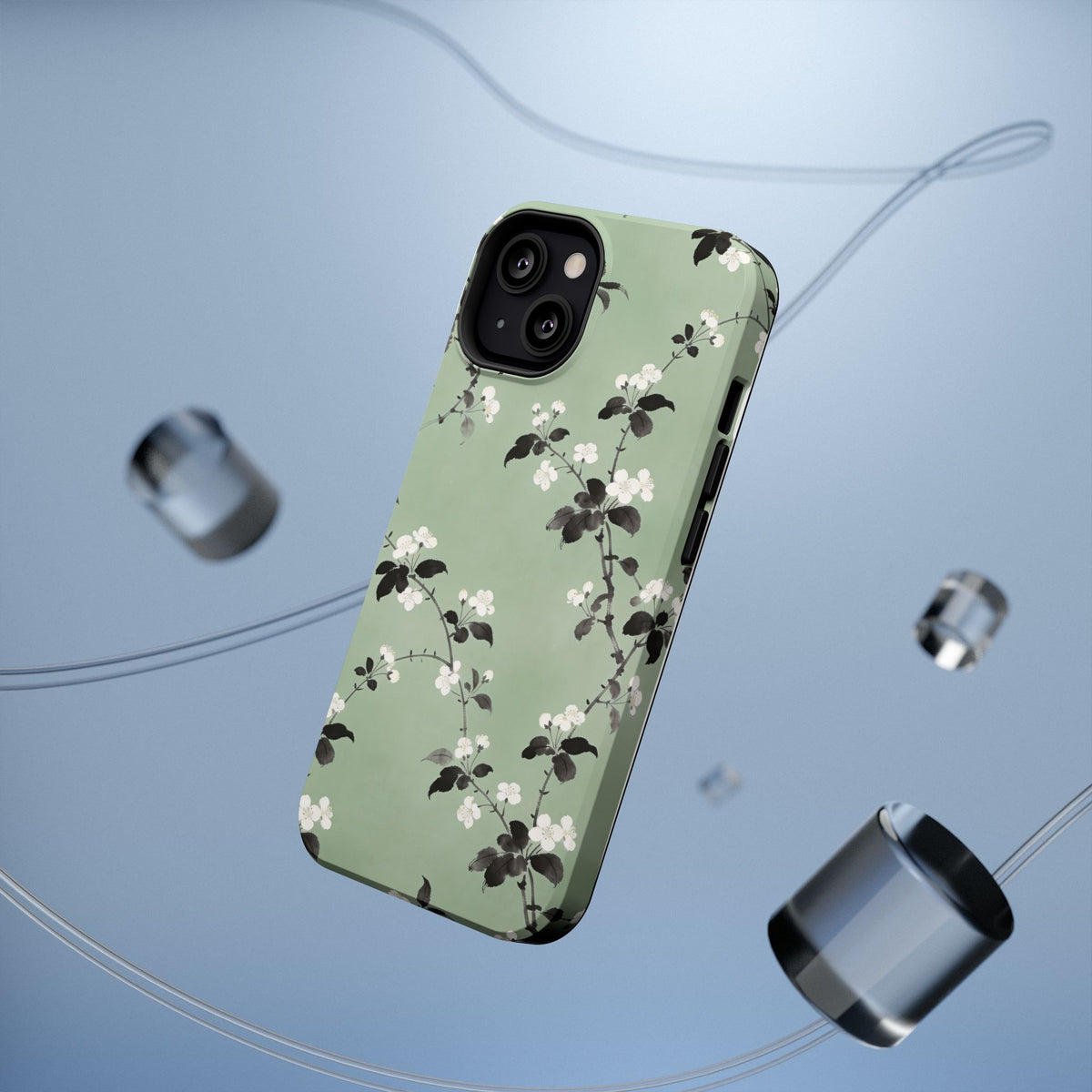 Floral Branch Impact-Resistant Phone Case — Green Botanical Protection