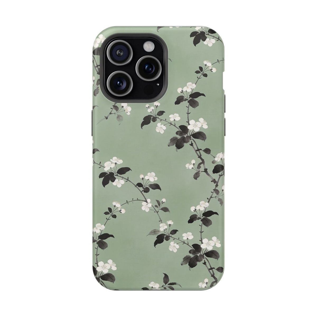 Floral Branch Impact-Resistant Phone Case — Green Botanical Protection