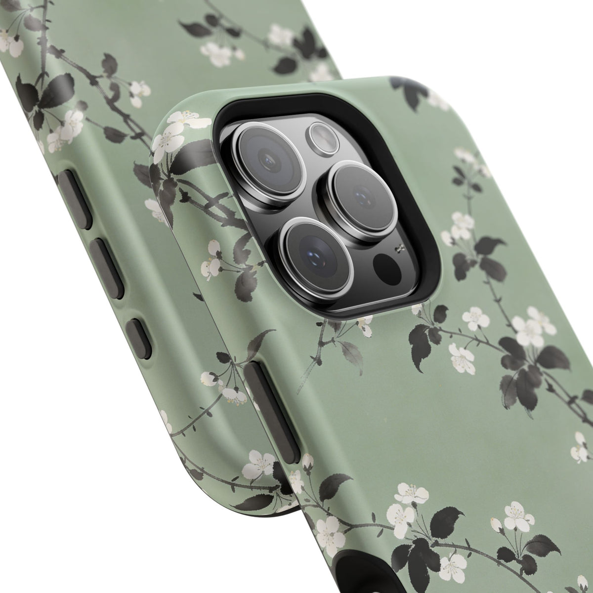 Floral Branch Impact-Resistant Phone Case — Green Botanical Protection
