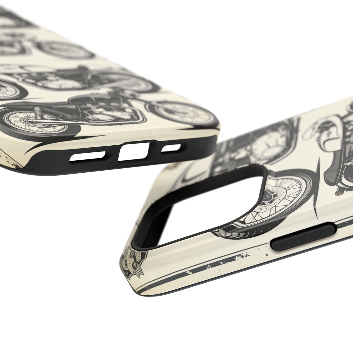 Retro Motorcycle Impact Phone Case — Vintage Cafe Racer Design