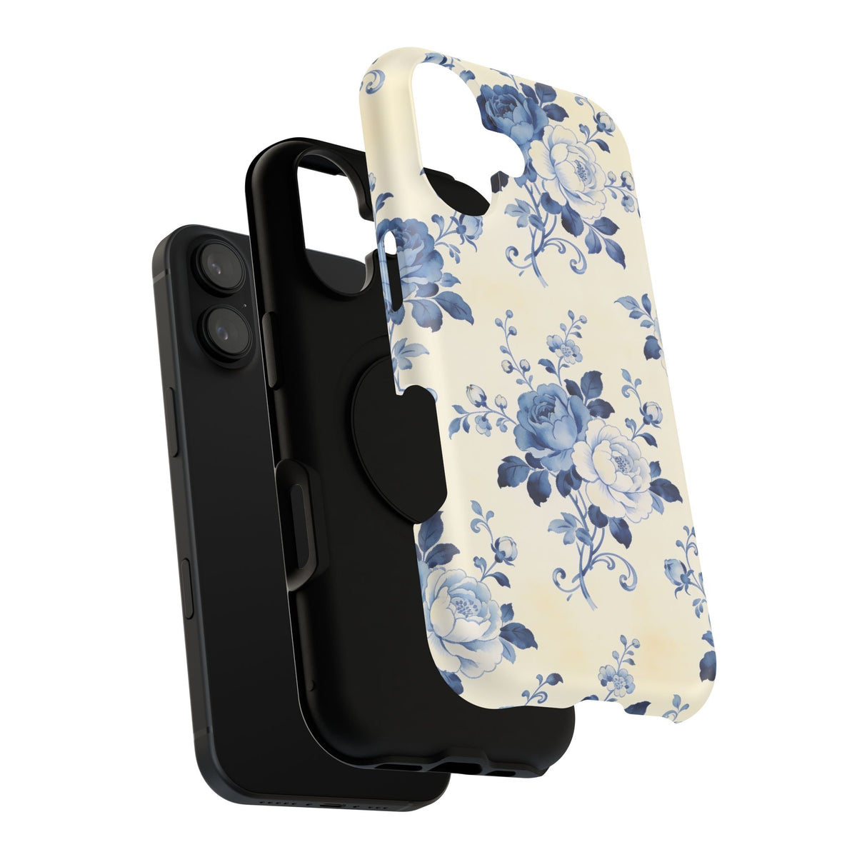 Floral Blue Rose Impact-Resistant Phone Case