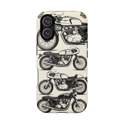 Retro Motorcycle Impact Phone Case — Vintage Cafe Racer Design