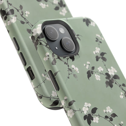 Floral Branch Impact-Resistant Phone Case — Green Botanical Protection