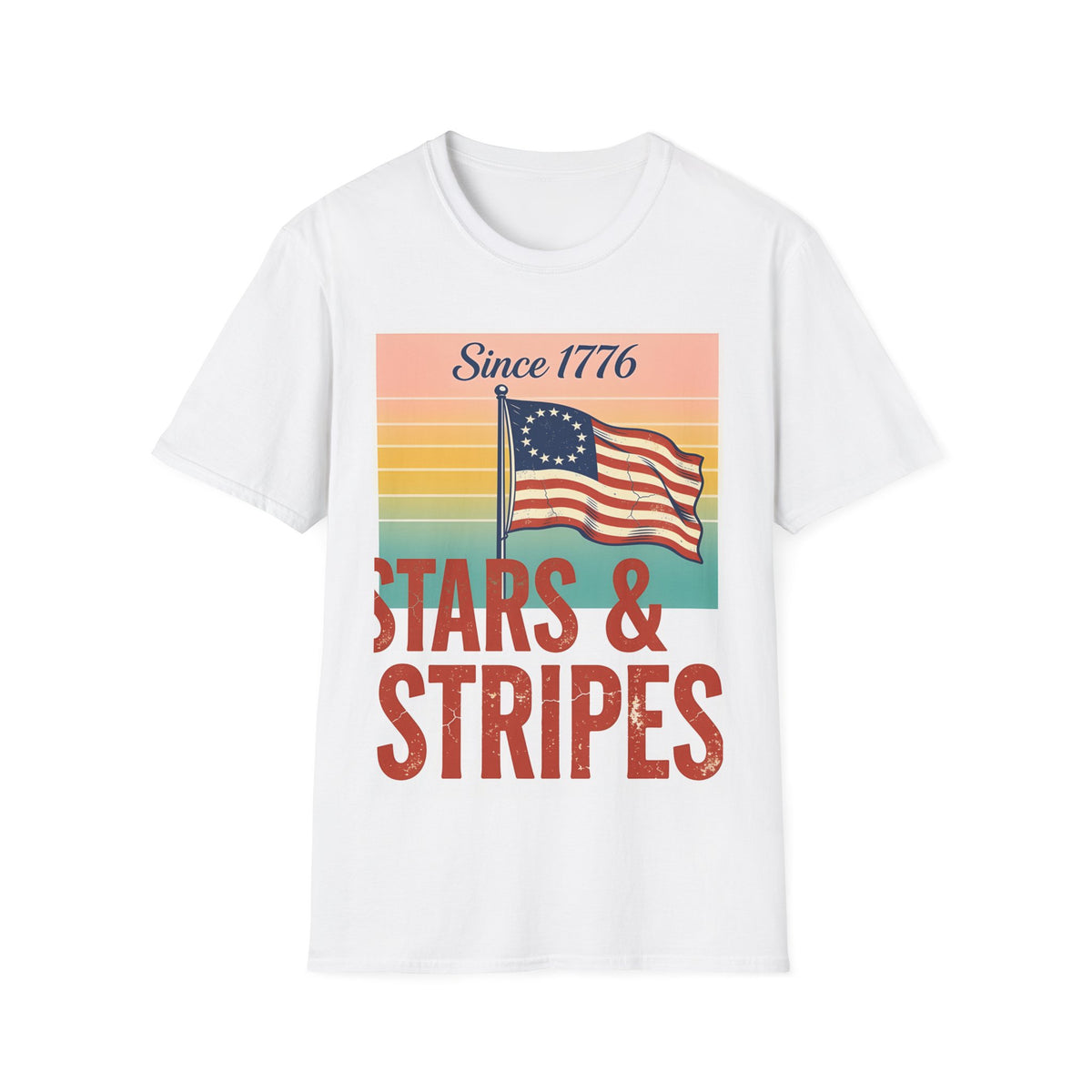 Since 1776 Stars & Stripes T-Shirt — Vintage Betsy Ross Flag Tee