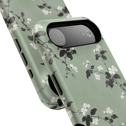 Floral Branch Impact-Resistant Phone Case — Green Botanical Protection