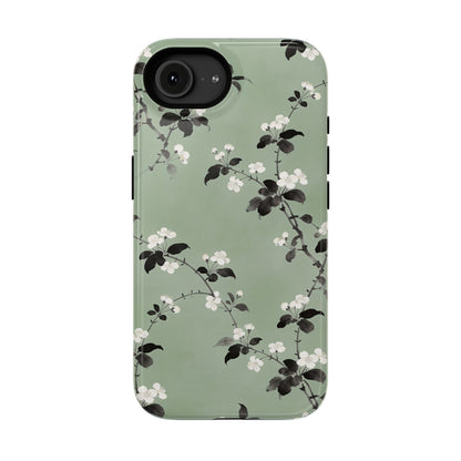 Floral Branch Impact-Resistant Phone Case — Green Botanical Protection