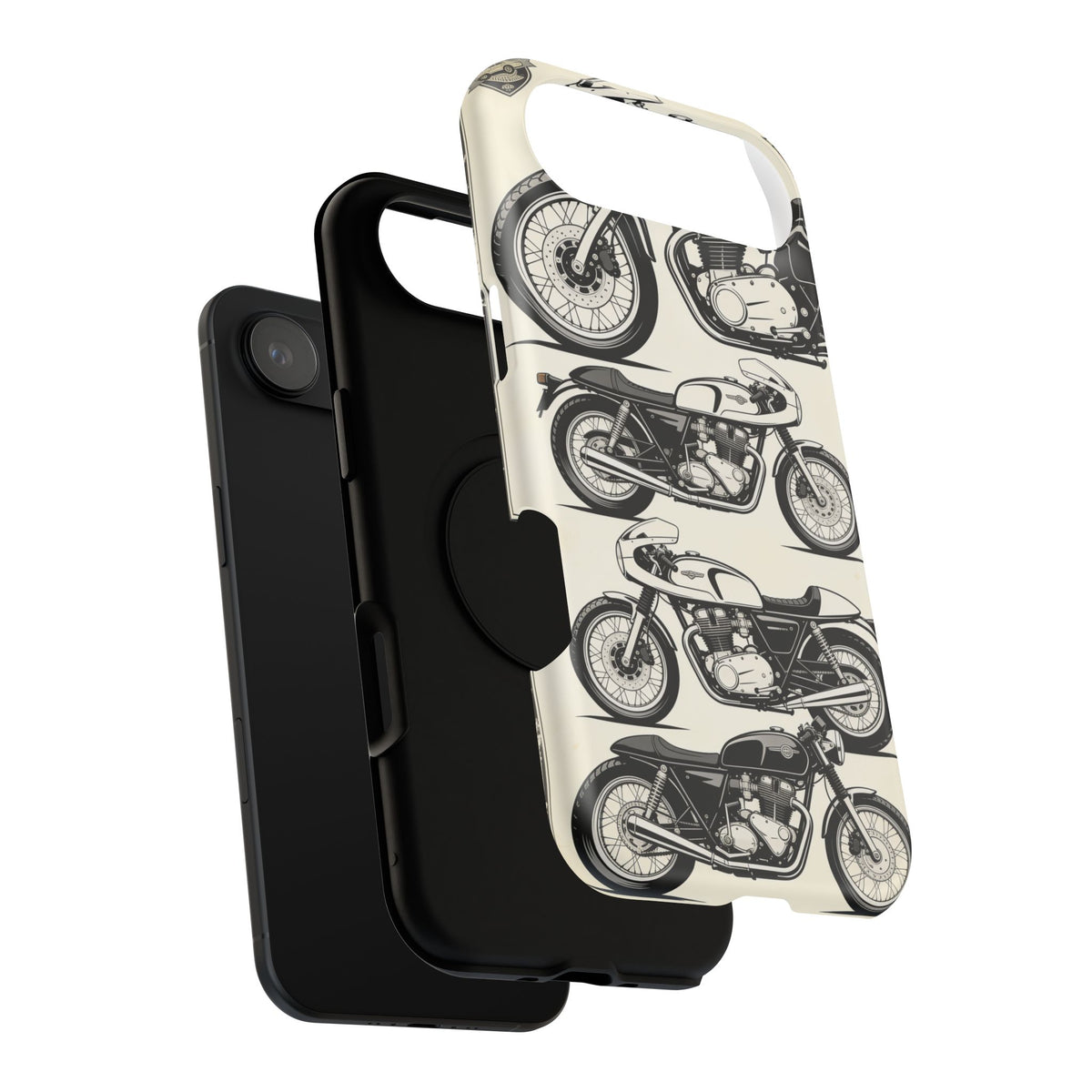 Retro Motorcycle Impact Phone Case — Vintage Cafe Racer Design