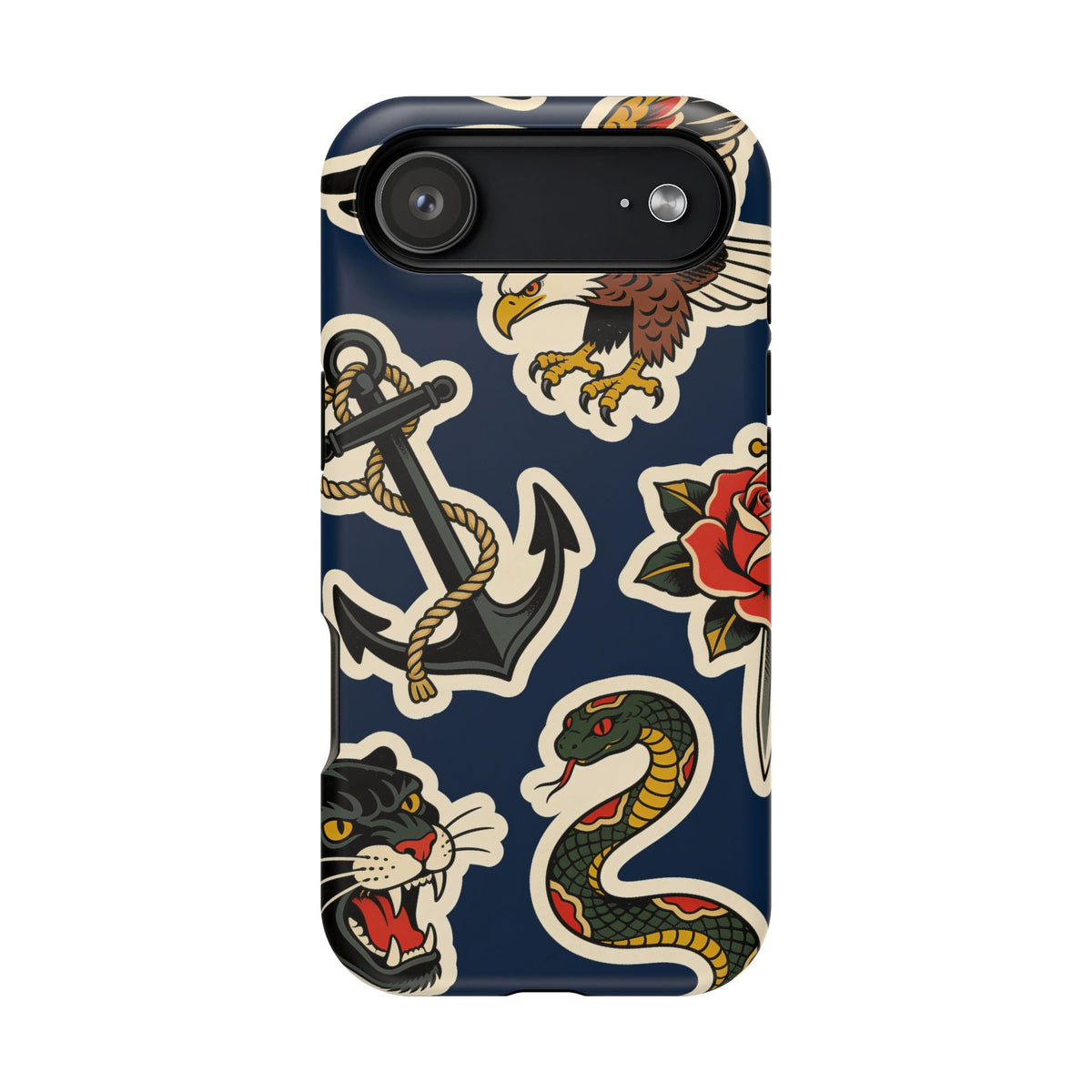 Vintage Tattoo Anchor & Eagle Impact-Resistant Phone Case