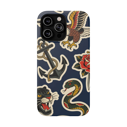 Vintage Tattoo Anchor & Eagle Impact-Resistant Phone Case