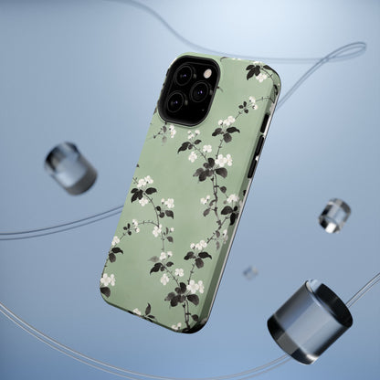Floral Branch Impact-Resistant Phone Case — Green Botanical Protection