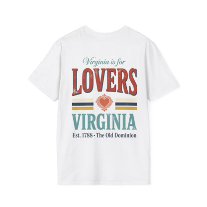 Virginia Is For Lovers T-Shirt | Retro State Pride design
