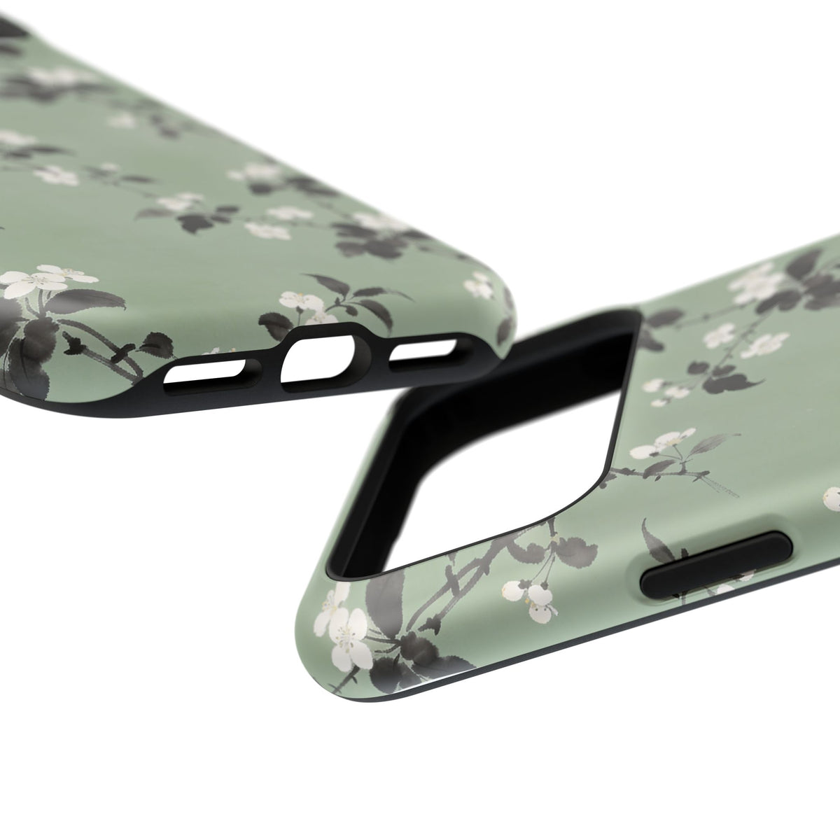 Floral Branch Impact-Resistant Phone Case — Green Botanical Protection