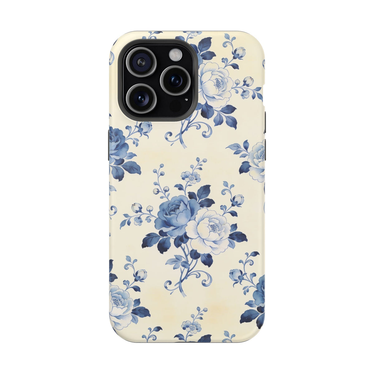 Floral Blue Rose Impact-Resistant Phone Case