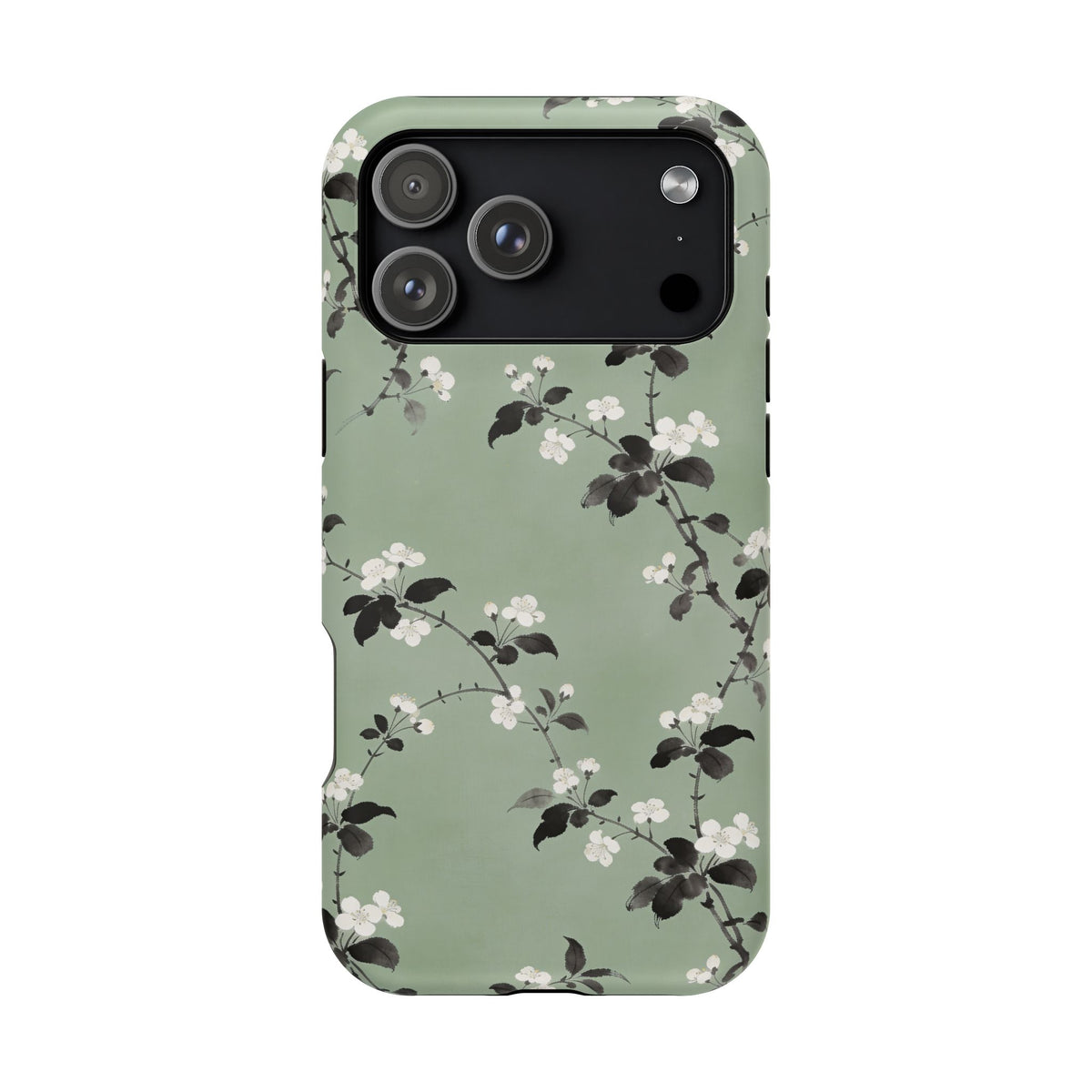 Floral Branch Impact-Resistant Phone Case — Green Botanical Protection