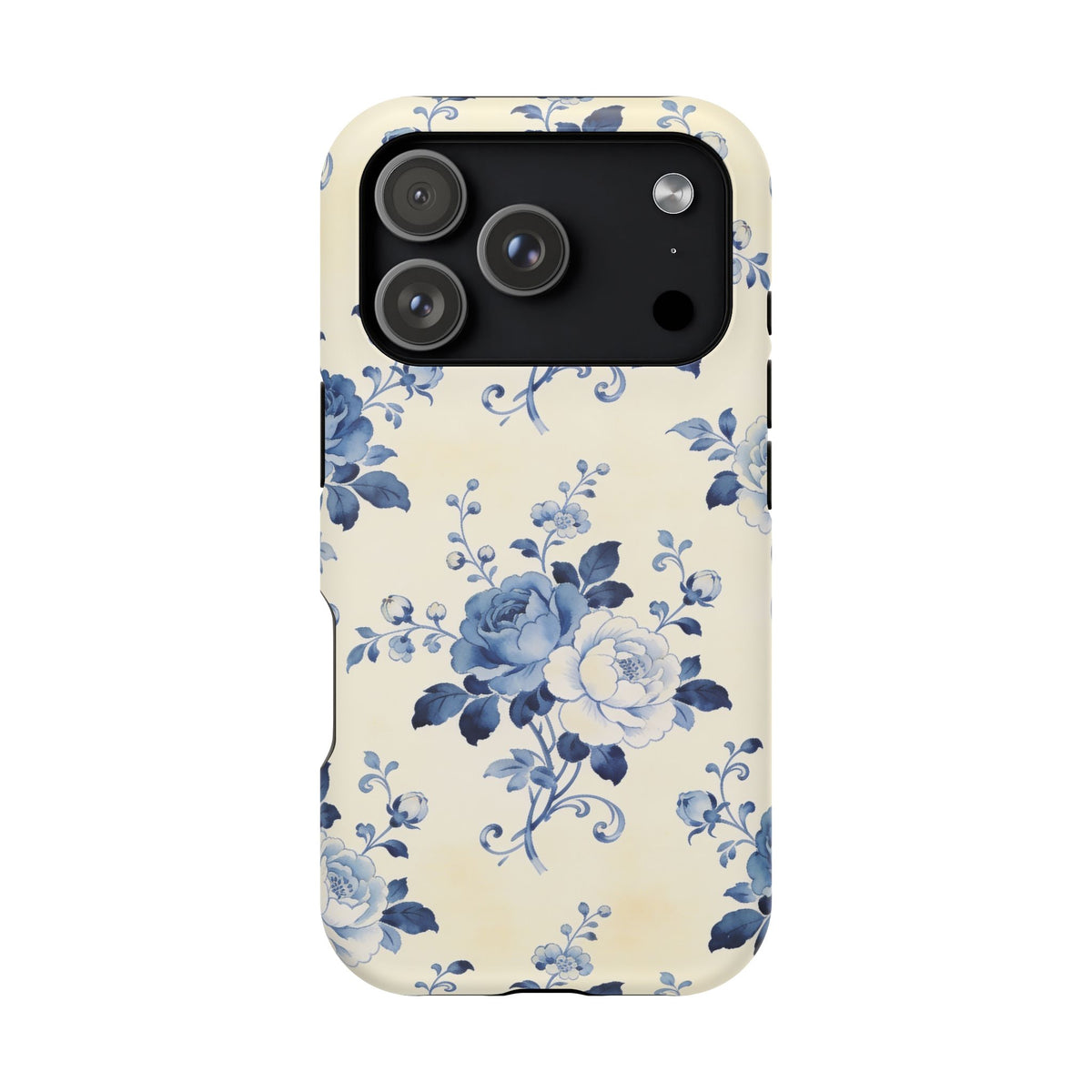 Floral Blue Rose Impact-Resistant Phone Case