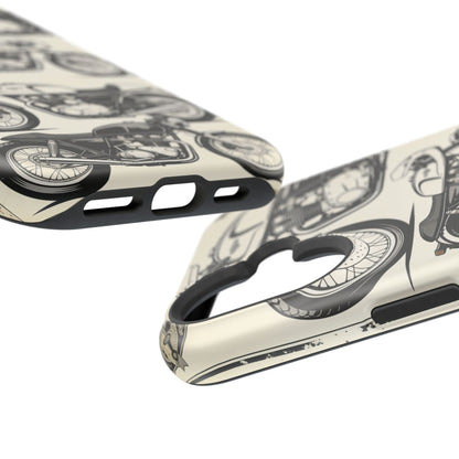 Retro Motorcycle Impact Phone Case — Vintage Cafe Racer Design