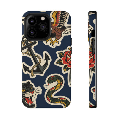 Vintage Tattoo Anchor & Eagle Impact-Resistant Phone Case