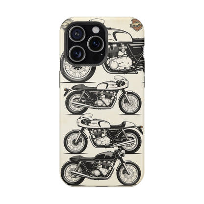 Retro Motorcycle Impact Phone Case — Vintage Cafe Racer Design
