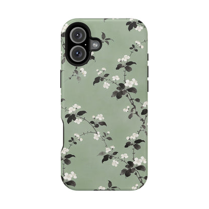 Floral Branch Impact-Resistant Phone Case — Green Botanical Protection