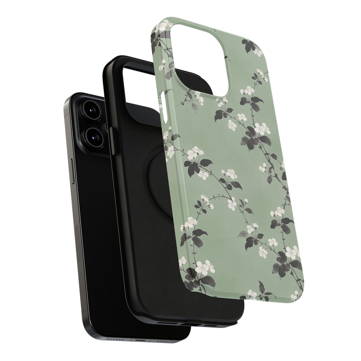Floral Branch Impact-Resistant Phone Case — Green Botanical Protection