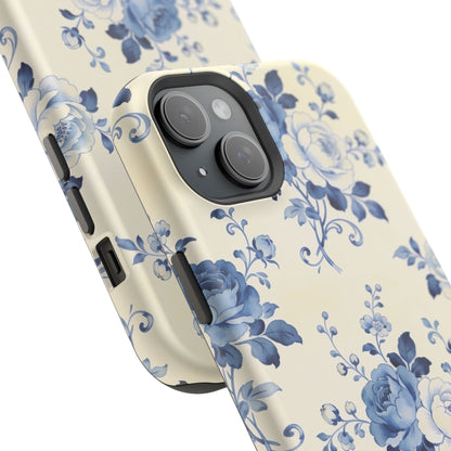 Floral Blue Rose Impact-Resistant Phone Case