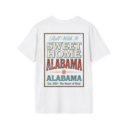 The Heart of Dixie Alabama State T-Shirt | Yellow Bird Cotton Boll