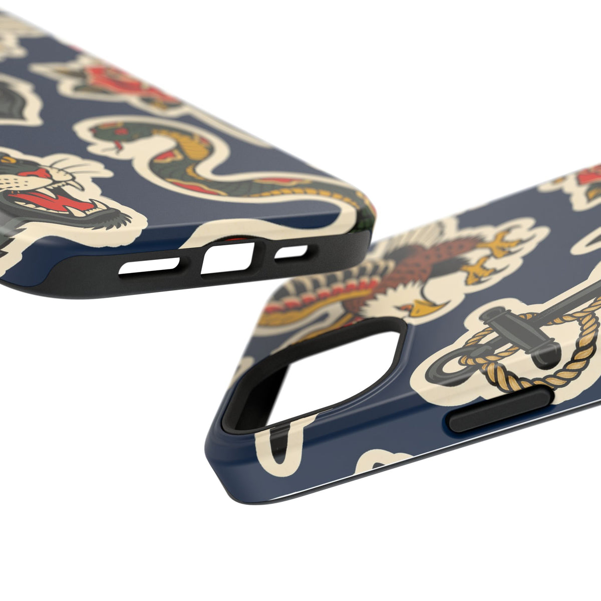 Vintage Tattoo Anchor & Eagle Impact-Resistant Phone Case