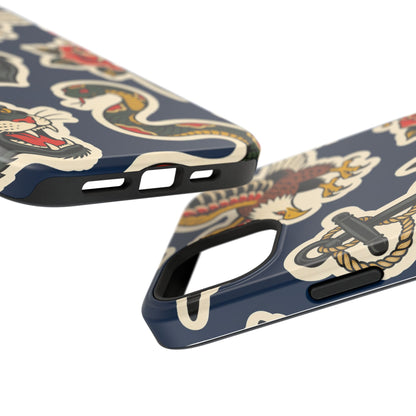 Vintage Tattoo Anchor & Eagle Impact-Resistant Phone Case