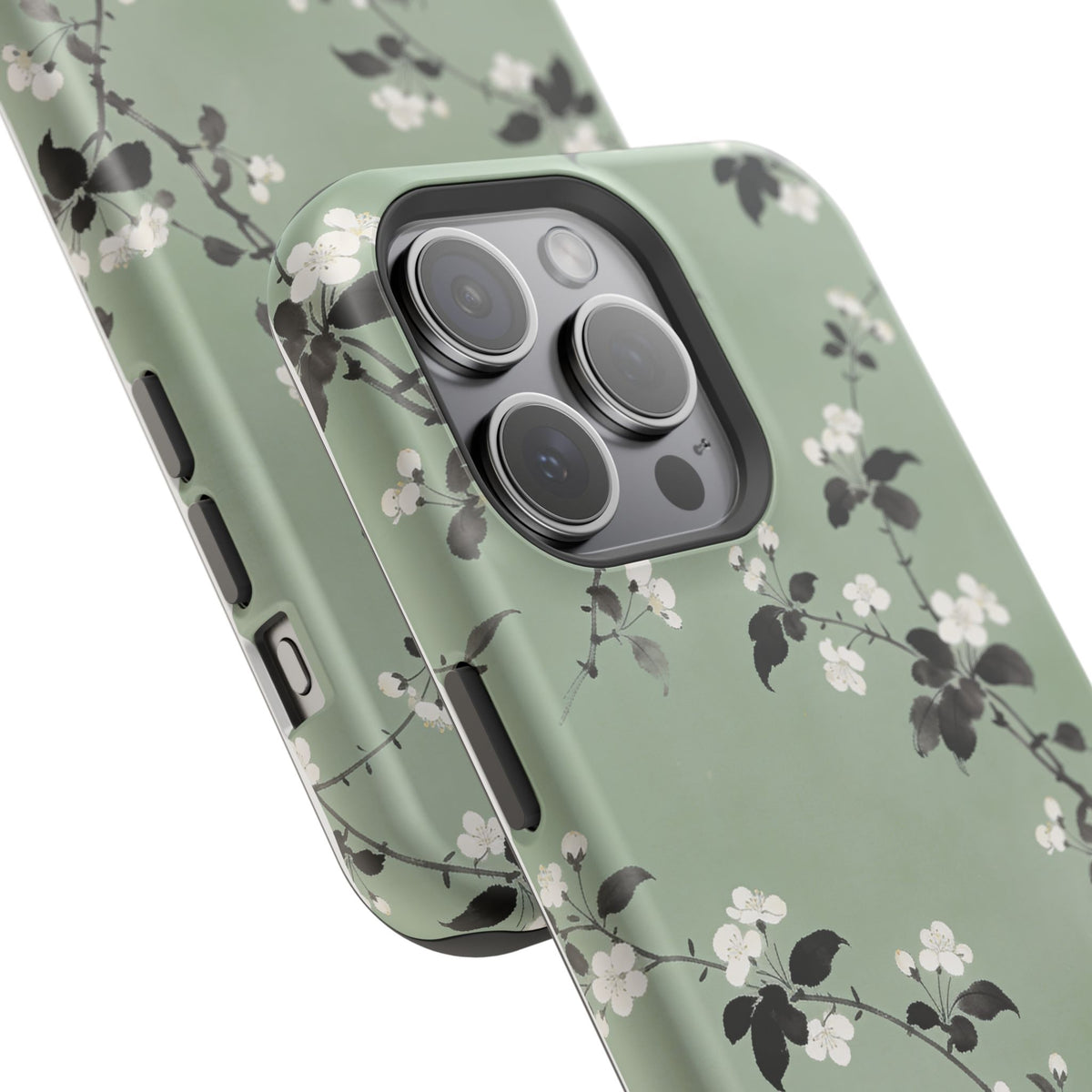 Floral Branch Impact-Resistant Phone Case — Green Botanical Protection