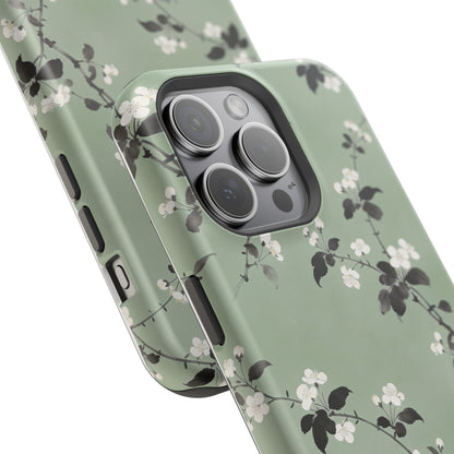 Floral Branch Impact-Resistant Phone Case — Green Botanical Protection