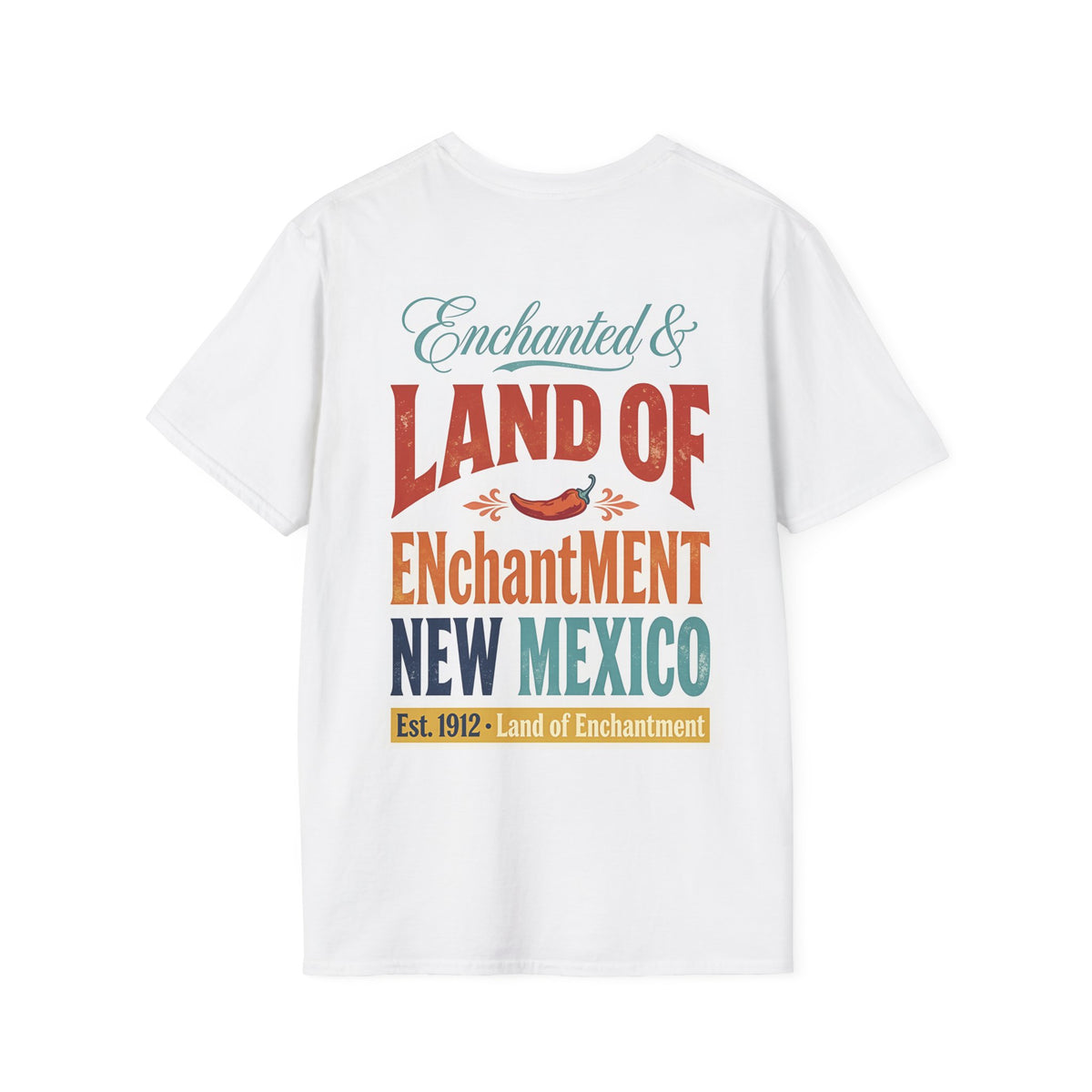 Land of Enchantment New Mexico T-Shirt | Southwestern Zia Cactus Design