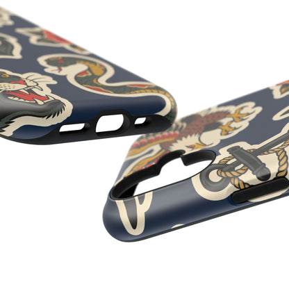 Vintage Tattoo Anchor & Eagle Impact-Resistant Phone Case