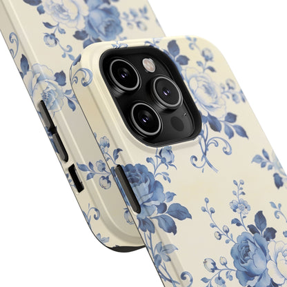 Floral Blue Rose Impact-Resistant Phone Case