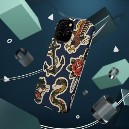 Vintage Tattoo Anchor & Eagle Impact-Resistant Phone Case