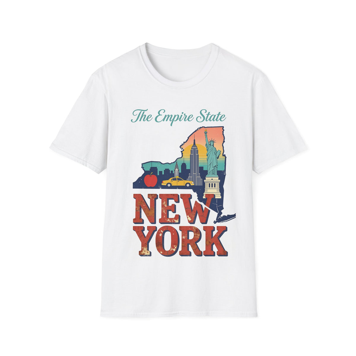 The Empire State New York T-Shirt | NY Skyline Statue of Liberty